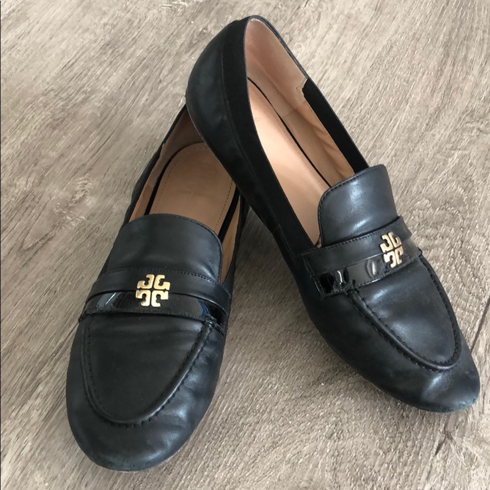 Tory Burch Black Leather Loafers